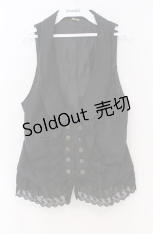 画像: axes femme / ブローチ付きベスト  クロ O-26-03-16-072-AX-TO-IG-OS