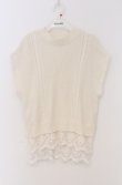 画像1: axes femme / 裾チュールレースニットベスト  オフ O-26-03-16-074-AX-TO-IG-OS (1)