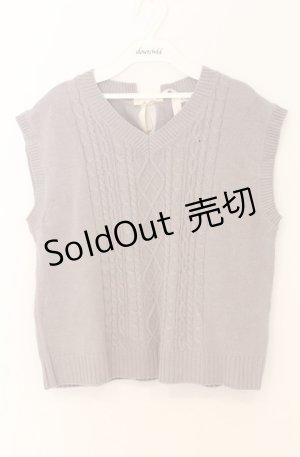 画像: axes femme / バックリボンニットベスト M グレー O-26-03-16-077-AX-TO-IG-OS