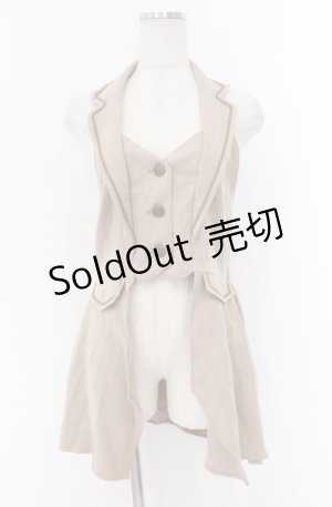 画像: axes femme POETIQUE / クラシックホルターベスト  ベージュ O-26-03-16-078-AX-TO-IG-OS