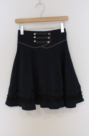 画像: axes femme / ボタン配色スカート M ネイビー O-26-03-16-010-AX-SK-OW-OS