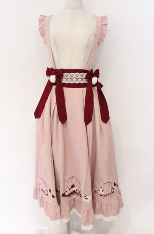 画像1: Amavel / うさいちごの和菓子ロングスカート  ピンク O-26-03-16-080-CA-SK-IG-OS (1)