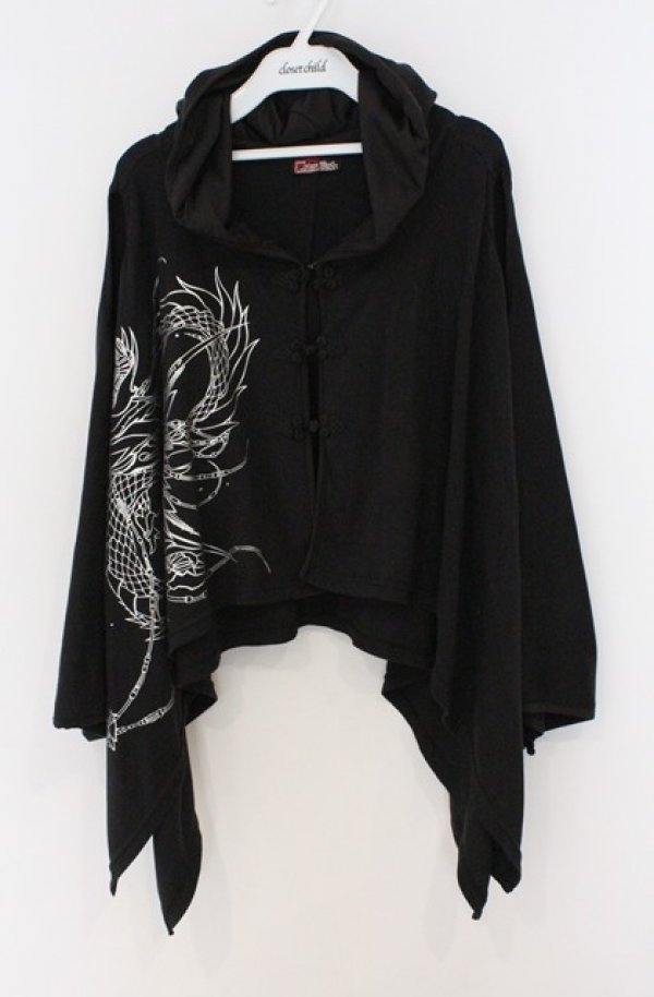 画像1: Qutie Frash / 肩あきポンチョ  ブラック O-26-03-16-083-QU-TO-OW-OS (1)