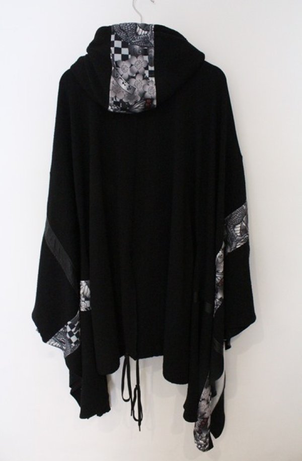 画像3: Qutie Frash / 着物パーカー F ブラック O-26-03-16-084-QU-CO-OW-OS (3)