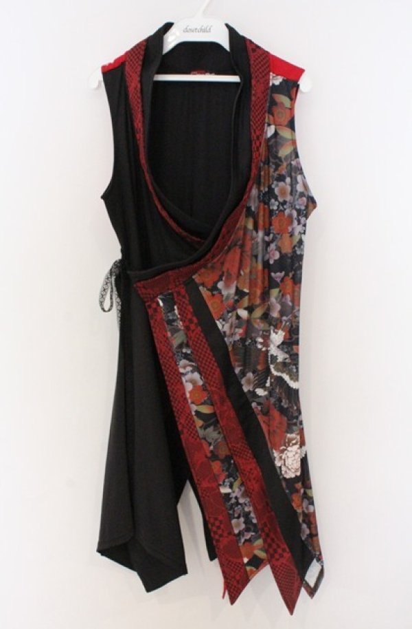 画像1: Qutie Frash / 着物チュニック  レッド O-26-03-16-090-QU-TO-OW-OS (1)