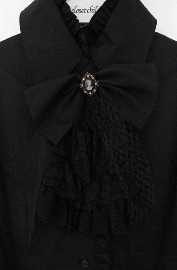 画像2: MARBLE / 別タイ付きクラシカルデコレーションブラウス  ブラック O-26-03-16-096-GO-BL-OW-OS (2)