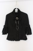 画像1: MARBLE / カメオタイ付きパールデコレーションクラシックブラウス M ブラック O-26-03-16-097-GO-BL-OW-OS (1)