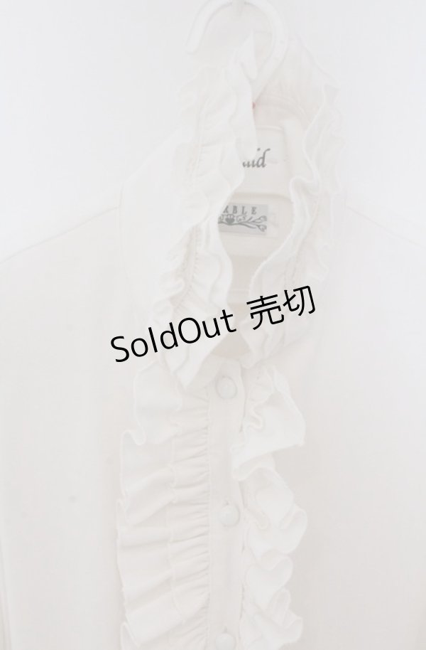 画像5: MARBLE / カメオ付きリボンタイフリルブラウス  ホワイト O-26-03-16-098-GO-BL-OW-OS (5)