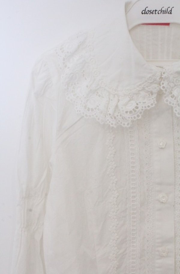 画像2: BABY,THE STARS SHINE BRIGHT / 後ろピンタックブラウス  シロ O-26-03-16-100-BA-BL-OW-OS (2)