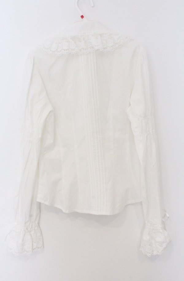 画像4: BABY,THE STARS SHINE BRIGHT / 後ろピンタックブラウス  シロ O-26-03-16-100-BA-BL-OW-OS (4)