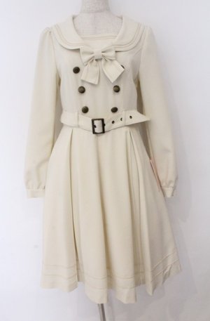 画像: metamorphose / 長袖セーラーリボンワンピース 1 アイボリー O-26-03-16-101-ME-OP-OW-OS