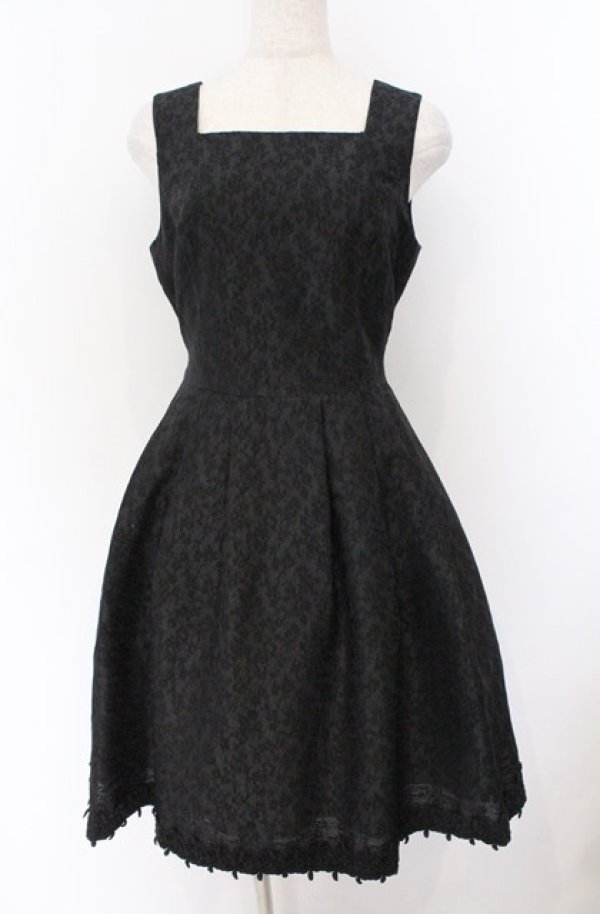 画像1: Moi-meme-Moitie / Lilyレースジャンパースカート F ブラック O-26-03-16-102-MO-OP-OW-OS (1)