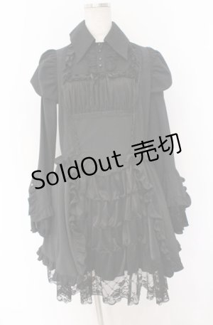 画像: MARBLE / ブラウス＆スカートセットアップ風全身コーディネートワンピース  ブラック O-26-03-16-103-GO-OP-OW-OS