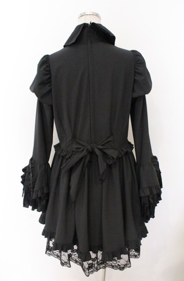 画像4: MARBLE / ブラウス＆スカートセットアップ風全身コーディネートワンピース  ブラック O-26-03-16-103-GO-OP-OW-OS (4)