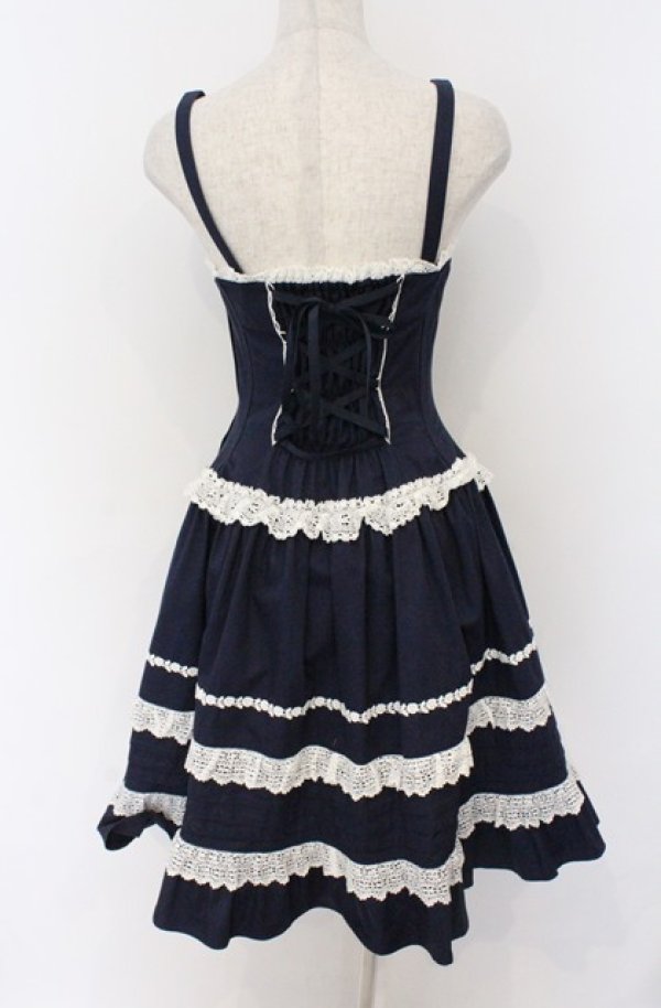 画像3: ALICE and the PIRATES / ミランダジャンパースカート  コン×シロレース O-26-03-16-105-PA-OP-OW-OS (3)