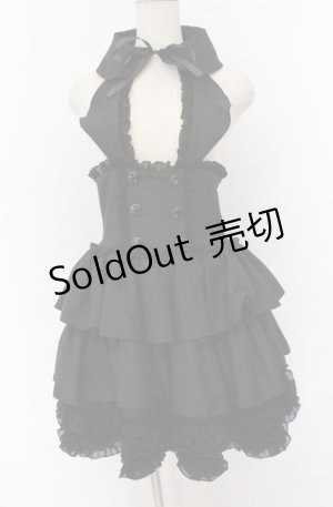 画像: MARBLE / ラウンド衿付きコルセット型ワンピース  ブラック O-26-03-16-106-GO-OP-OW-OS