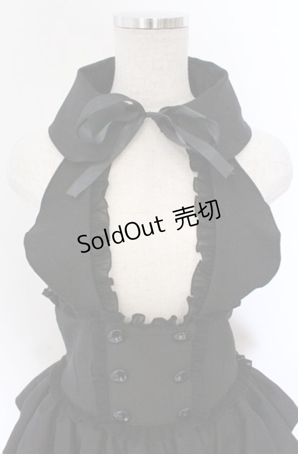 画像2: MARBLE / ラウンド衿付きコルセット型ワンピース  ブラック O-26-03-16-106-GO-OP-OW-OS (2)