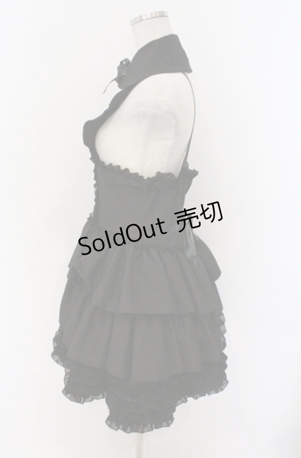 画像3: MARBLE / ラウンド衿付きコルセット型ワンピース  ブラック O-26-03-16-106-GO-OP-OW-OS (3)