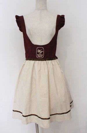 画像: Amavel / トランプモチーフジャンスカ F ワイン×アイボリー O-26-03-16-015-CA-OP-OW-OS