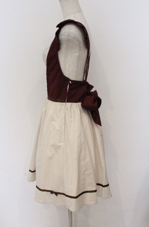 画像2: Amavel / トランプモチーフジャンスカ F ワイン×アイボリー O-26-03-16-015-CA-OP-OW-OS (2)