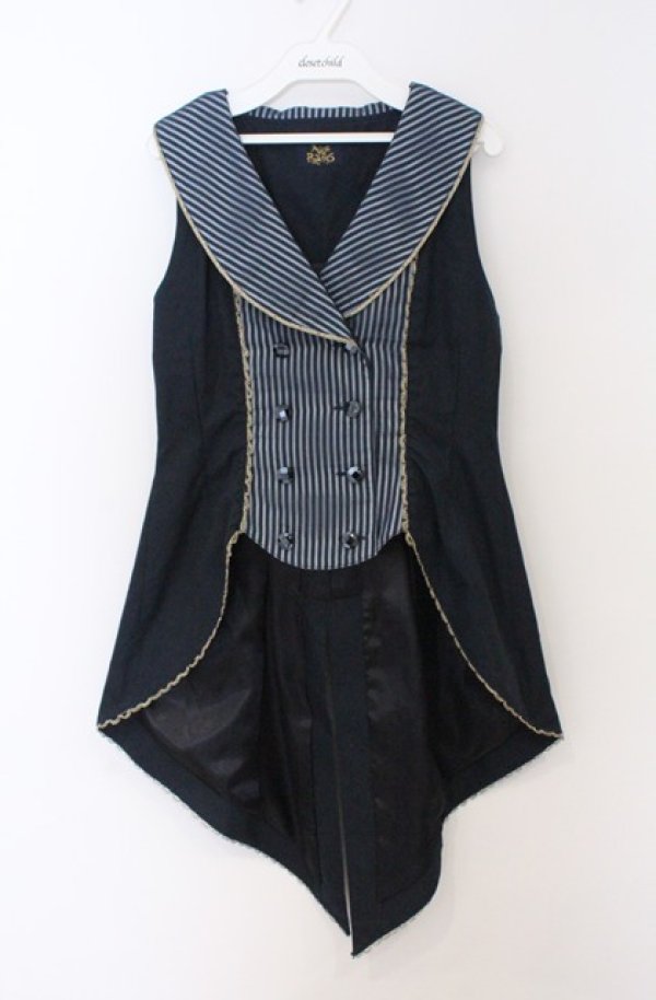 画像1: ALICE and the PIRATES / シャイニードロップベスト  ネイビー O-26-03-16-017-PA-JA-OW-OS (1)