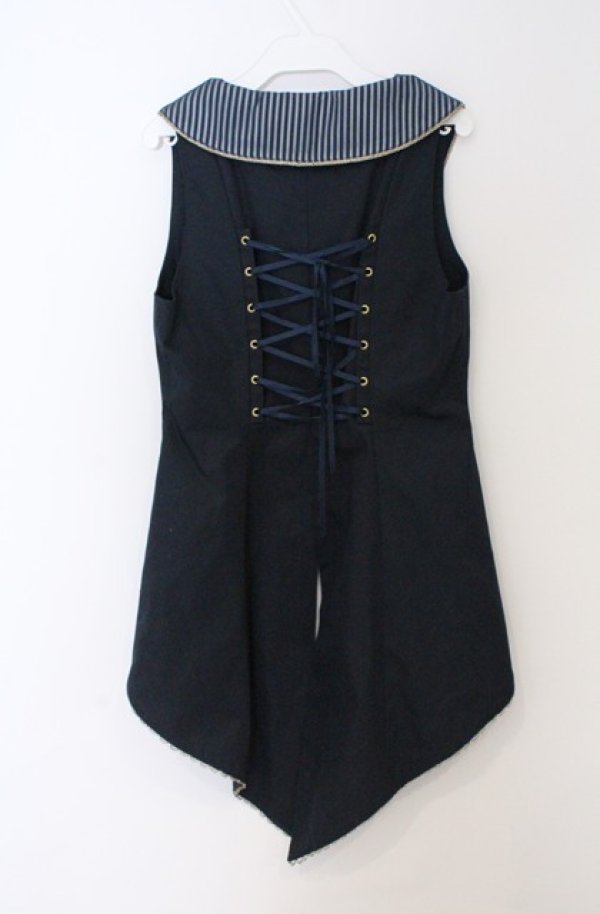 画像2: ALICE and the PIRATES / シャイニードロップベスト  ネイビー O-26-03-16-017-PA-JA-OW-OS (2)