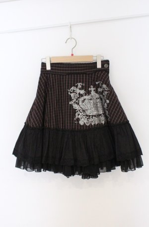 画像: ALGONQUINS / ADDICTION　エンブレムptスカート F ピンク×ブラック O-26-03-16-018-AL-SK-OW-OS