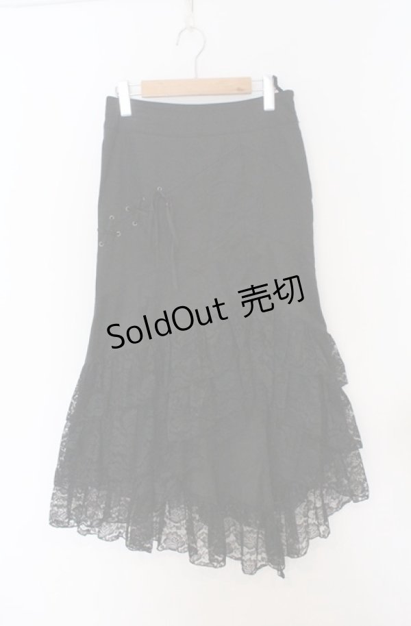 画像1: BPN / レースアップマーメイドスカート M ブラック O-26-03-16-021-GO-SK-OW-OS (1)