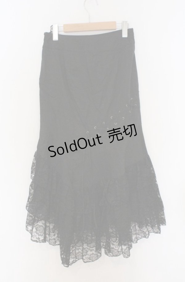 画像3: BPN / レースアップマーメイドスカート M ブラック O-26-03-16-021-GO-SK-OW-OS (3)