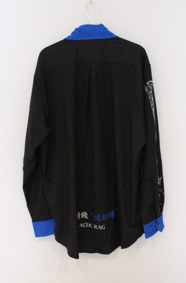 画像3: ACDC RAG / タレバタフライシャツ  ブラック×ブルー O-26-03-16-024-0-BL-OW-OS (3)