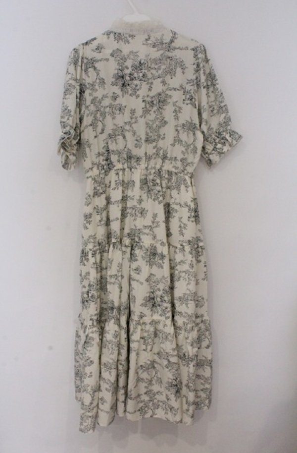 画像3: m petit by misako / TT*AMトワルドジュイワンピース L アイボリー×グリーン O-26-03-16-027-LO-OP-OW-OS (3)