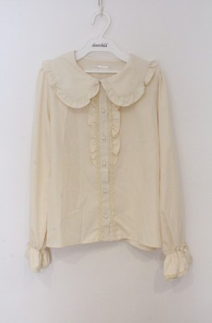 画像: m petit by misako / AM マルエリフリルブラウス L アイボリー O-26-03-16-028-LO-BL-OW-OS