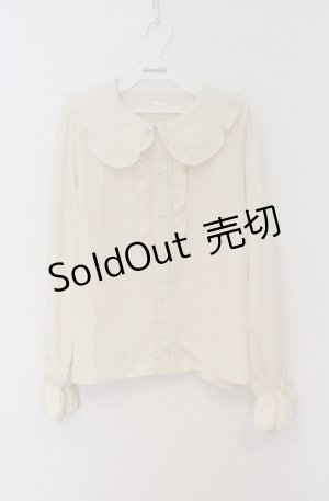 画像: m petit by misako / AM マルエリフリルブラウス L アイボリー O-26-03-16-028-LO-BL-OW-OS