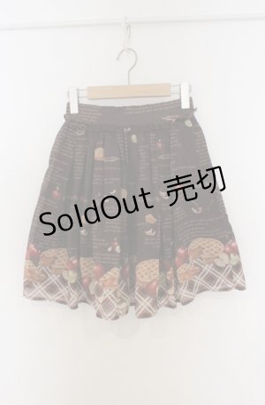 画像: Secret Honey / アップルパイ柄スカート 2 ブラウン O-26-03-16-005-CA-SK-OW-OS