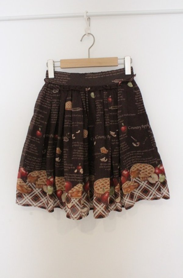 画像1: Secret Honey / アップルパイ柄スカート 2 ブラウン O-26-03-16-005-CA-SK-OW-OS (1)