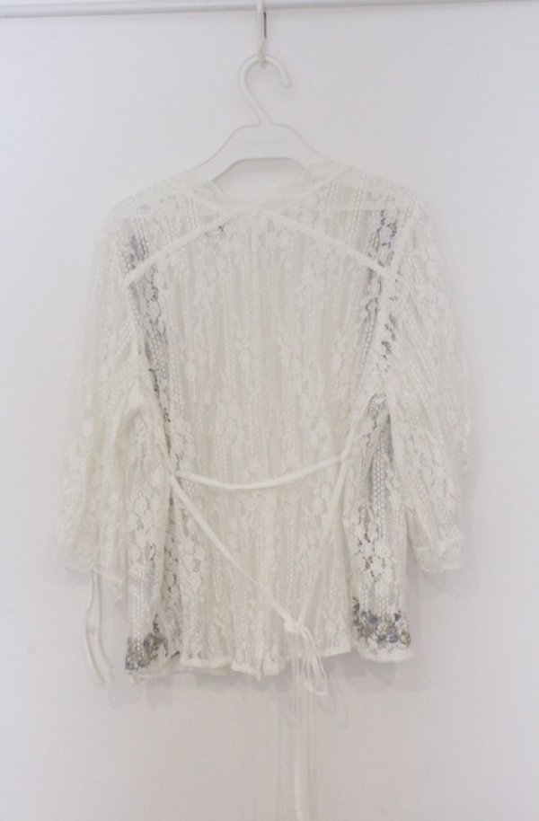 画像3: axes femme / フラワー刺繍レースカーデ/ミュルーズ染織美術館コラボ  アイボリー O-26-03-16-034-AX-TO-IG-OS (3)