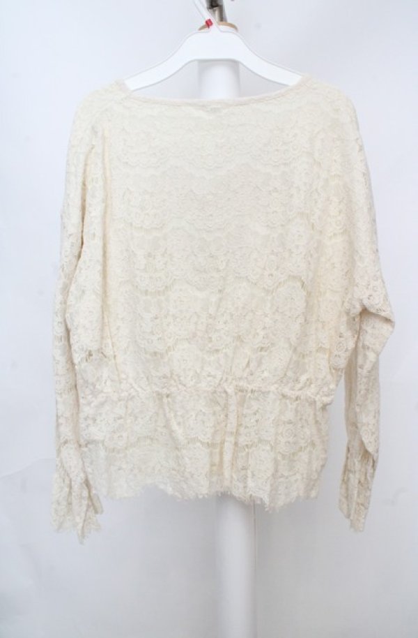 画像3: axes femme / 総レースキャンディ袖プルオーバー  アイボリー O-26-03-18-035-AX-BL-IG-OS (3)