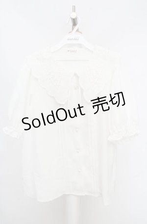 画像: axes femme / バラ刺繍襟ブラウス  オフシロ O-26-03-18-036-AX-BL-IG-OS