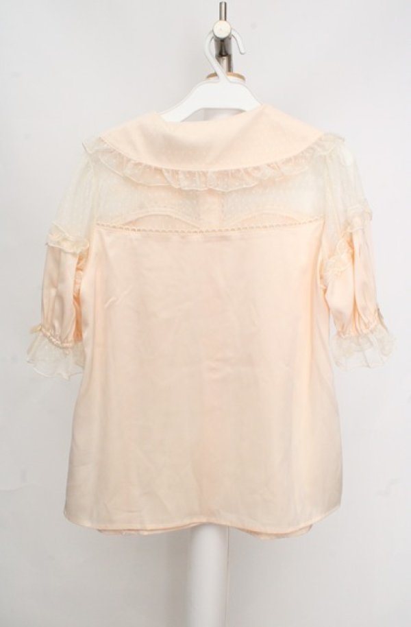 画像3: axes femme kawaii / チュール切り替えパフ袖ブラウス M アイボリー O-26-03-18-040-AX-BL-IG-OS (3)