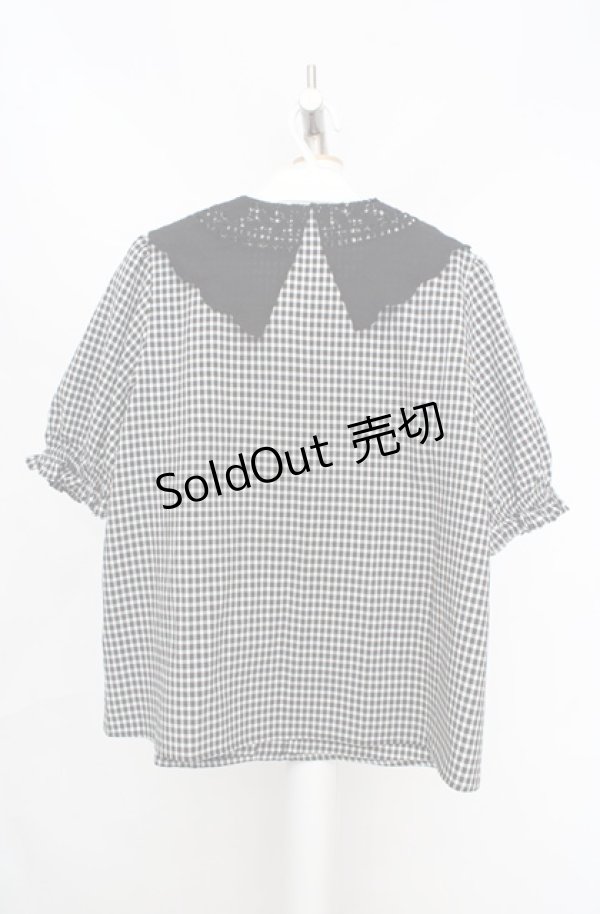 画像3: axes femme / バラ刺繍襟ブラウス  クロ O-26-03-18-041-AX-BL-IG-OS (3)