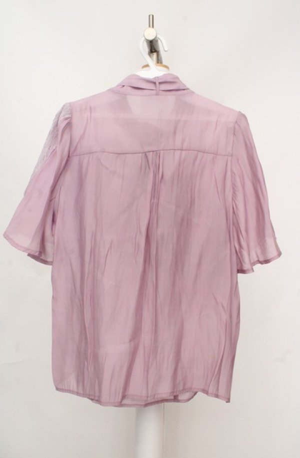 画像3: axes femme / 紫陽花装飾リボンブラウスプルオーバー  ラベンダー O-26-03-18-044-AX-TO-IG-OS (3)