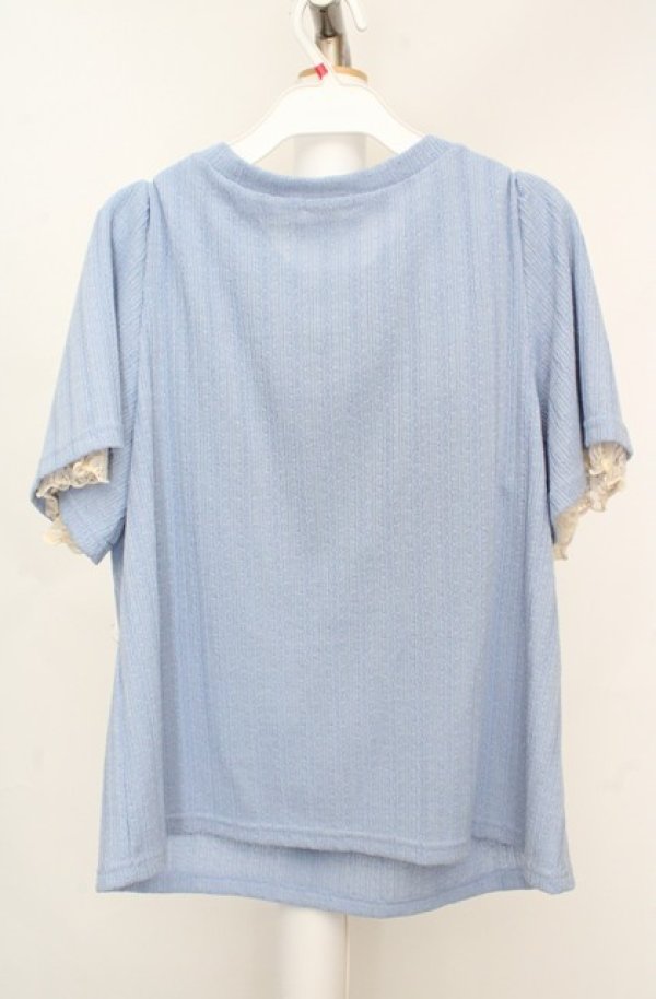 画像3: axes femme / レースアッププルオーバー  ブルー O-26-03-18-047-AX-TO-IG-OS (3)