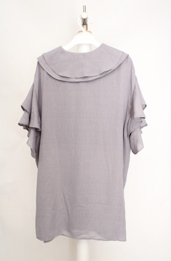 画像3: axes femme / 刺繍チュニックブラウス M グレー O-26-03-18-049-AX-TO-IG-OS (3)