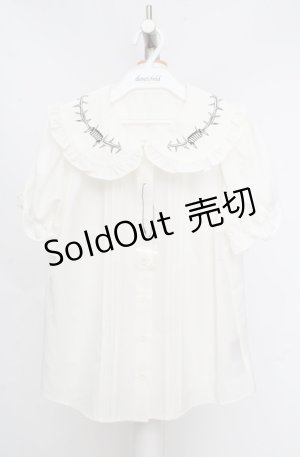 画像: Jamie エーエヌケー / 有刺鉄線ptブラウス M シロ O-26-03-18-052-LO-BL-OW-OS