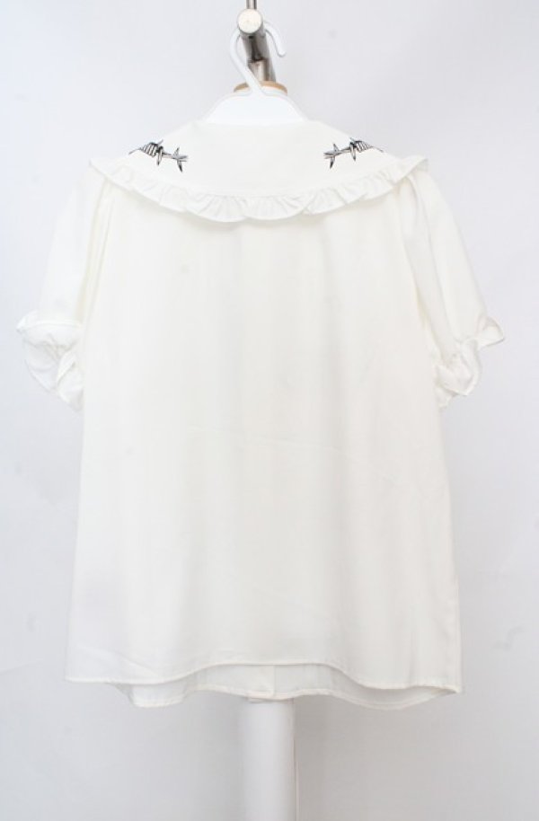 画像3: Jamie エーエヌケー / 有刺鉄線ptブラウス M シロ O-26-03-18-052-LO-BL-OW-OS (3)