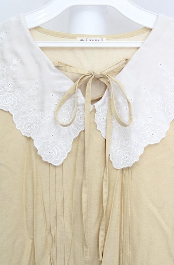 画像2: axes femme / ビッグ襟ブラウス  イエロー O-26-03-18-005-AX-BL-IG-OS (2)