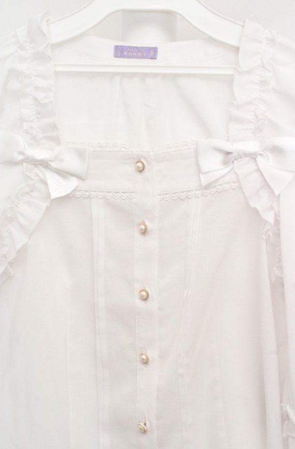 画像2: axes femme kawaii / フリルブラウス M シロ O-26-03-18-056-AX-BL-IG-OS (2)