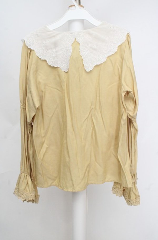 画像3: axes femme / ビッグ襟ブラウス  イエロー O-26-03-18-005-AX-BL-IG-OS (3)