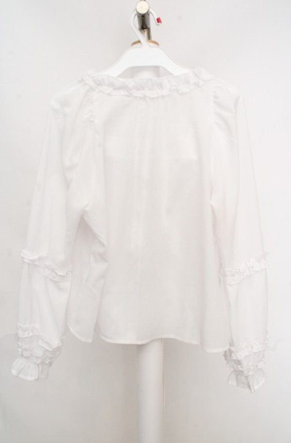 画像3: axes femme kawaii / フリルブラウス M シロ O-26-03-18-056-AX-BL-IG-OS (3)