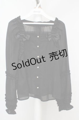 画像: axes femme kawaii / フリルブラウス M クロ O-26-03-18-057-AX-BL-IG-OS